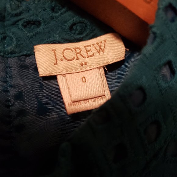 🍋 J Crew Factory Teal Eyelet Tank Top (Size 0) - Picture 6 of 9